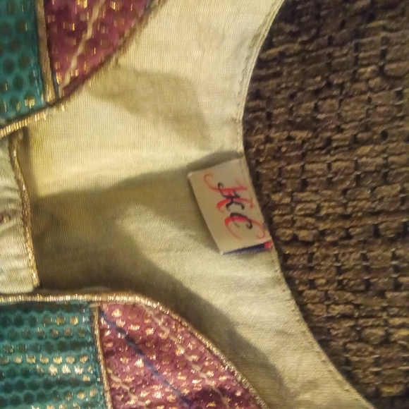 KC, Size M/L, India Style Print Dress, Multi Colors - Picture 2 of 4